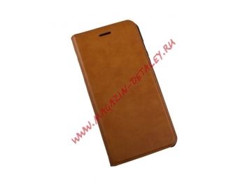 Чехол из эко – кожи HOCO Luxury Series Leather Case для Apple iPhone 6, 6s Plus раскладной, коричневый