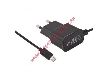 Блок питания (сетевой адаптер) LP Micro USB 2,1A черный, коробка