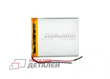 Аккумулятор универсальный Vixion 5x60x70 мм 3.8V 3000mAh Li-Pol (2 Pin)