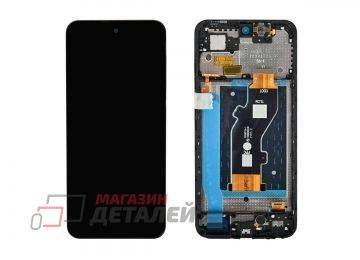 Дисплей (экран) в сборе с тачскрином для Infinix Hot 50i (X6531) черный с рамкой (Premium LCD)