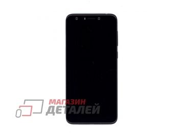 Дисплей (экран) в сборе с тачскрином для Asus ZenFone 5 Lite черный с рамкой