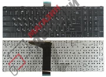 Клавиатура для ноутбука Toshiba Satellite C850 C870 C875 черная без подсветки, плоский Enter