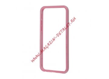 Чехол (накладка) LP Bumpers для Apple iPhone 6, 6S, розовый, прозрачный
