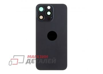 Задняя крышка для iPhone 15 Pro Max в сборе со стеклом камеры синий