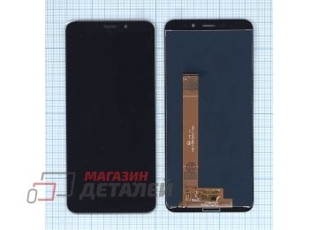 Дисплей (экран) в сборе с тачскрином для Meizu M6s черный