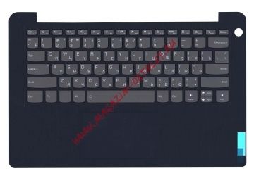 Клавиатура (топ-панель) для ноутбука Lenovo IdeaPad 3-14ITL6 черная с черным топкейсом