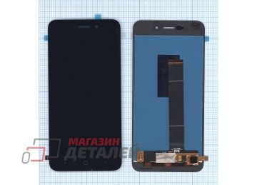 Дисплей (экран) в сборе с тачскрином для ZTE Blade A601 черный