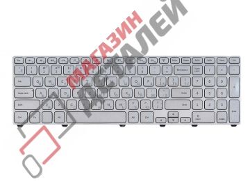Клавиатура для ноутбука Dell Inspiron 3737 7737 серебристая с подсветкой