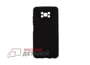 Силиконовый чехол "LP" для Xiaomi POCO X3 Pro TPU черный, непрозрачный