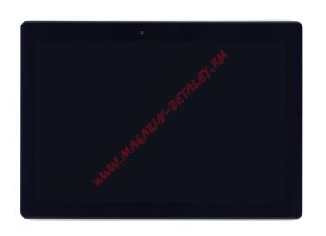 Дисплей в сборе (матрица + тачскрин) для Lenovo Tab 2 X30L черный с рамкой