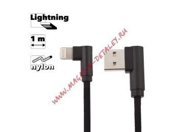 USB кабель inkax CK-32 Nunchaku Double-Sided Lightning 8-pin, 1м, нейлон (чёрный)