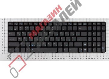 Клавиатура для ноутбука Asus K52 K53 G73 черная с черной рамкой