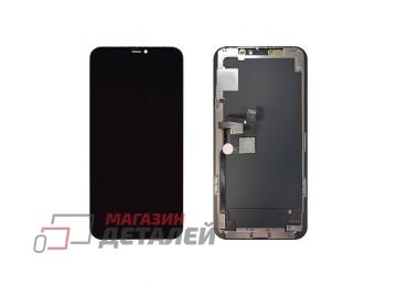 Дисплей (экран) в сборе с тачскрином для iPhone 11 Pro черный с рамкой (Hard Oled) (GX)