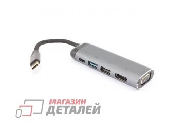 USB Хаб-C на VGA, HDMI, USB 3.1, Type C, PD, USB 2.0