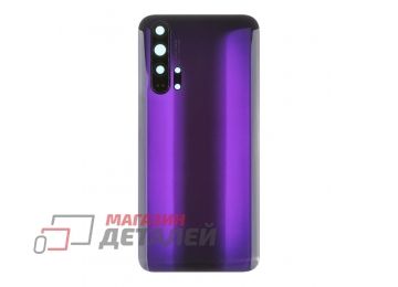 Задняя крышка для Huawei Honor 20 Pro (YAL-L41) со стеклом камеры (фиолетовый)