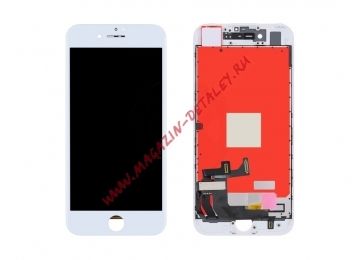 Дисплей (экран) в сборе с тачскрином для iPhone 7 с рамкой белый (In-Cell) VIXION