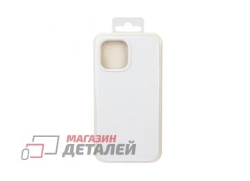 Силиконовый чехол для iPhone 13 Pro Max "Silicone Case" (серо-белый)