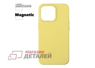 Силиконовый чехол для iPhone 13 Pro "Silicone Case" с поддержкой MagSafe (лимонный)