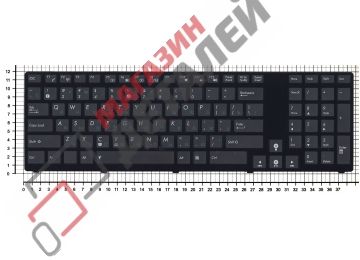 Клавиатура для ноутбука Asus K93Sm K93Sv K95Vj K95Vb K95Vm X93Sv X93Sm черная с черной рамкой