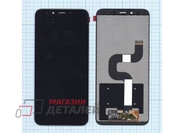 Дисплей (экран) в сборе с тачскрином для Xiaomi Mi 6X, Mi A2 черный