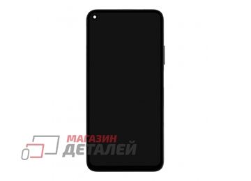 Дисплей (экран) в сборе с тачскрином для Huawei Honor 20, Nova 5T черный с рамкой (Premium LCD)