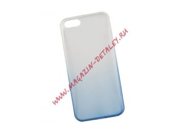 Силиконовая крышка LP для Apple iPhone 5, 5s, SE градиент белый, синий, коробка