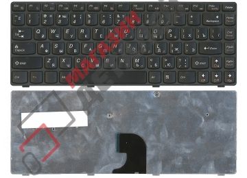 Клавиатура для ноутбука Lenovo IdeaPad G360 черная с черной рамкой