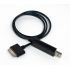 LED USB Дата-кабель для Apple 30 pin черный, коробка