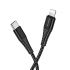 USB кабель BOROFONE BU27 Cool Victory Type-C – Lightning 8-pin 3A, 20W PD нейлон 1м (черный)
