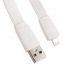USB кабель LP для Apple iPhone, iPad 8 pin плоский широкий белый, европакет