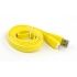 USB кабель LP для Apple iPhone, iPad 8 pin плоский широкий, желтый, европакет