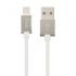 USB кабель HOCO U49 Refined Steel Charging Data Cable For Lightning (L=1M) (белый)