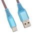 USB кабель "LP" Type-C "Носки" голубой 