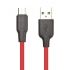 USB кабель HOCO X21 Silicone Micro Charging Cable (L=1M) (красный/черный)