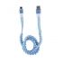 USB кабель "LP" Type-C тянучка 0.75-1.2м голубой 
