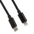 USB-C кабель "LP" Apple Lightning 8 pin Power Delivery 18W в текстильной оплетке черный