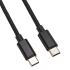 USB-C кабель "LP" USB Type-C Power Delivery 18W в текстильной оплетке (черный/коробка)