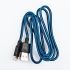 USB кабель для Apple iPhone, iPad, iPod 8 pin в оплетке синий, черный, европакет LP