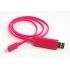 LED USB Дата-кабель для Apple 8 pin, розовый, коробка