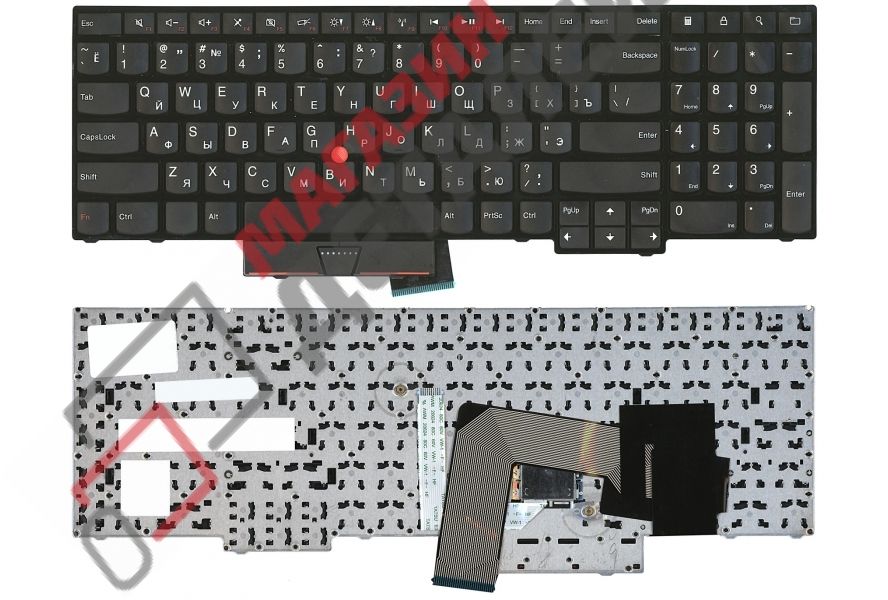 Клавиатура для ноутбука Lenovo ThinkPad Edge E530 E535 E530c черная с  трекпойнтом купить в Москве и России за 100 р.
