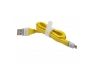 USB LED кабель Zetton Flat разъем Micro USB плоский желтый