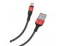 USB кабель HOCO X26 Xpress MicroUSB нейлон 1м (черный, красный)
