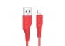 USB кабель HOCO X58 Airy Lightning 8-pin 2.4А силикон 1м (красный)