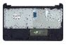Клавиатура (топ-панель) для ноутбука HP Pavilion 250 G4, 250 G5, 255 G5 черная с черным топкейсом