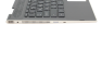 Клавиатура (топ-панель) для ноутбука HP Pavilion x360 14-CD 14-DD черная с черным топкейсом, с золотистой окантовкой