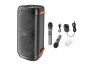 Bluetooth колонка HOCO BS53 Manhattan BT5.1, 2x20W, AUX, FM, TF, USB, Караоке + 2 микрофона (черная)