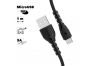 USB кабель REMAX PD-B47m Azeada Wing USB – MicroUSB 3А TPE 1м (черный)