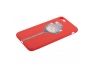 Силиконовый чехол "LP" для iPhone 8/7 "Котик в шапке" (красный, европакет)