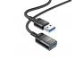 USB удлинитель HOCO U107 USB(F) – USB 3.0 нейлон 1.2м (черный)