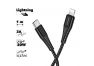 USB кабель BOROFONE BU27 Cool Victory Type-C – Lightning 8-pin 3A, 20W PD нейлон 1м (черный)